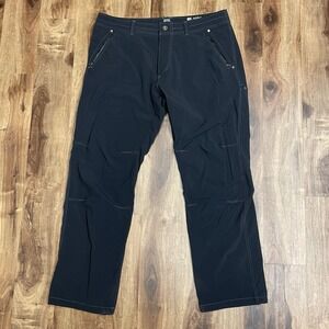 KUHL Black RAID Cargo Outdoor Hiking Water Resistant Nylon Pants Mens 38x32